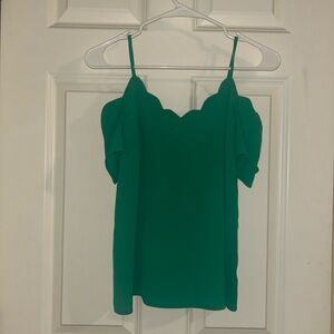 Monteau Green Scalloped Camisole